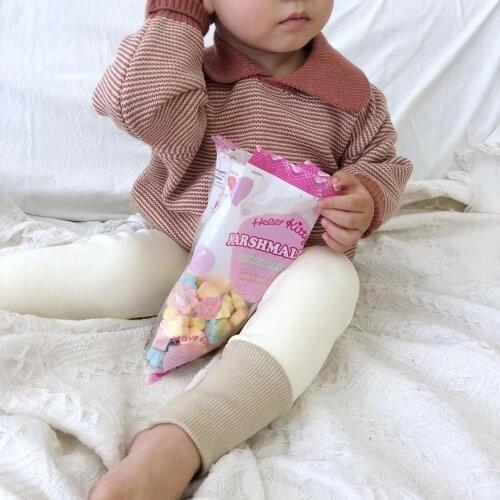 2020 winter childrens clothing new men and women baby wild stitching two-color non-pile velvet outer wear bottoming trousers