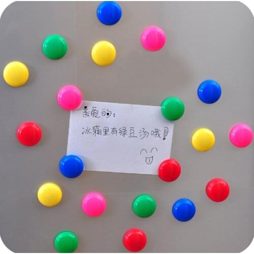 10 Pcs Colorful circular plastic fridge magnets whiteboard sticker Kids gifts Home Decoration fridge magnet decor