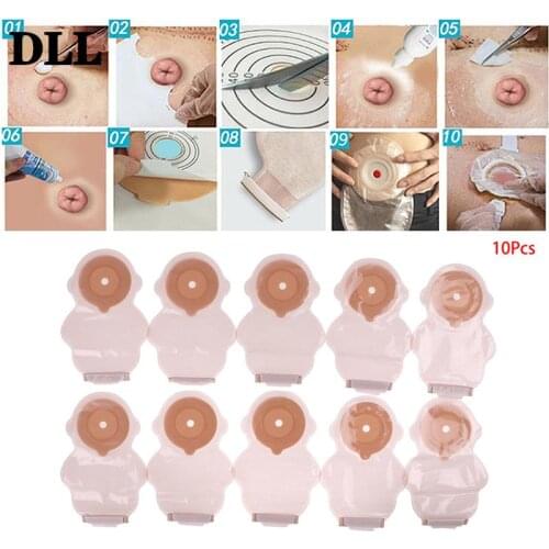 10Pcs Pediatric Sticky Closure One-piece Drainable Colostomy Bag Stoma Care Bags