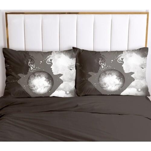 2PCS PillowCase For Bedroom,Pillow Cases Bedding Home Decoration 70x70cm 50x75cm 50x70cm 80x80cm Pillow Cover Black And White