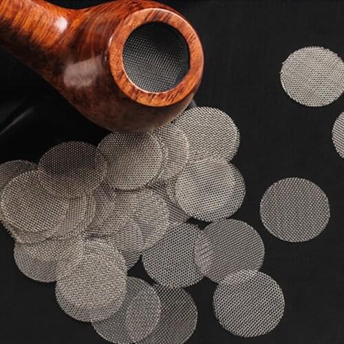 200pcs/Pack Hookah Water Pipe Filter Stainless Steel Tobacco Smoking Accessories Water Pipe Metal Filters Pipe Screen Mesh Gauze