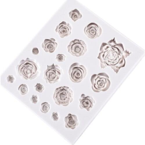 21 Flower Shape Silicone Mold Epoxy Resin DIY Cake Baking Decoration Flower Petal Jewelry Silicone Mold