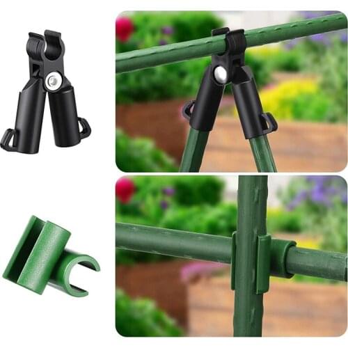 30Pcs Plant Support Awning Pillar Accessories A-Clip Quickly Set Up Climbing for Plant Steel Pipe Bracket