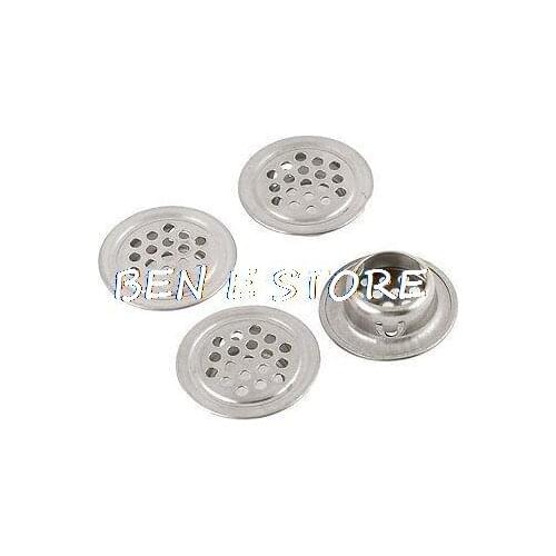 4pcs Office Round Metal Air Vent Hole Ventilation Louver 19mm Dia Botton