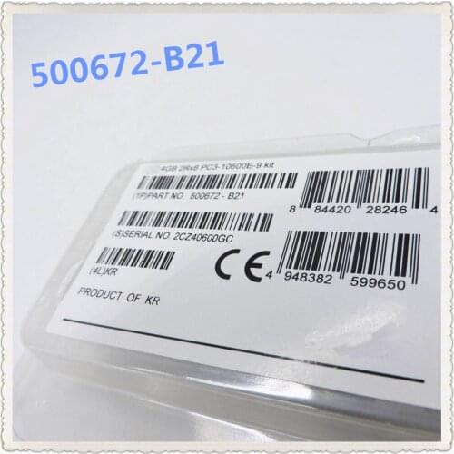 500672-B21 500210-071 501541-001 4GB 2RX8 PC3-10600E Ensure New in original box. Promised to send in 24 hours
