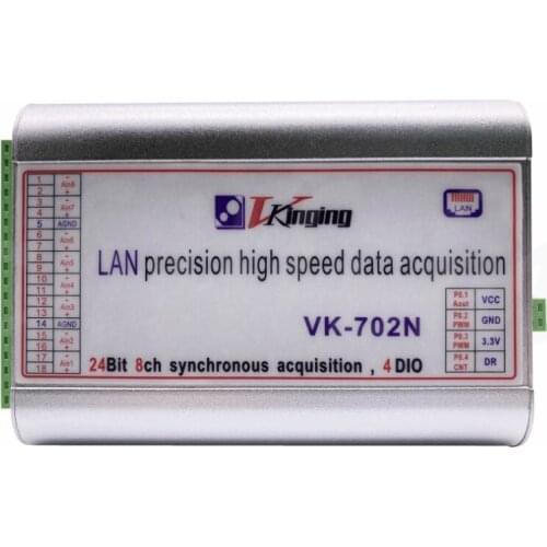 8-channel 24-bit Ethernet data acquisition card LAN type mV class 50K synchronization