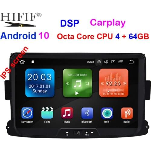 DSP Android 9.0 Car Radio Autoradio 8''2 Din Car Multimedia MP5 Player GPS Buletooth Car Stereo Mirror Link For Renault Sander