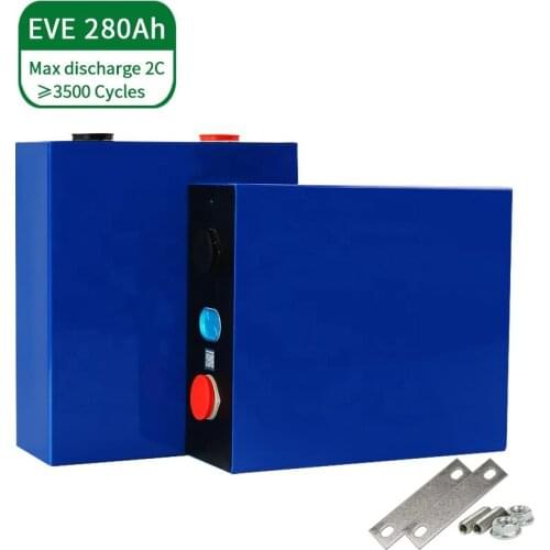 Free Shipping 4pcs Rechargeable LF280 3.2V 280Ah Prismatic LEP Lithium ion Lifepo4 Battery Cell