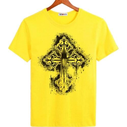 BGtomato new fashion cross faith t shirt for men creative fashion popular brand good quality fashion shirts