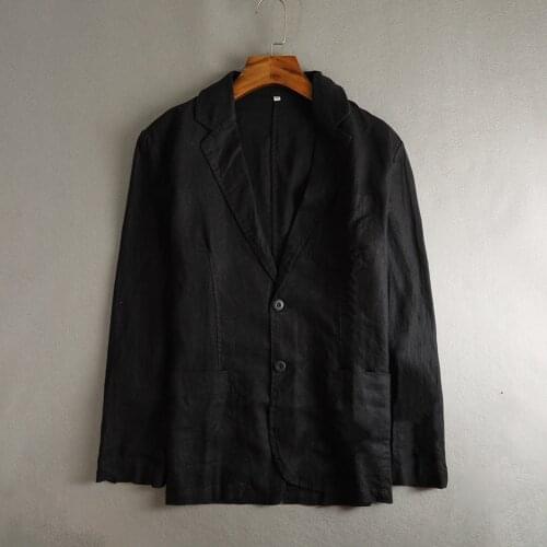 New Arrival Fashion Autumn Men Linen Suit Fashion Leisure Single Breasted Casual Spring And Summer Blazers Size S M L XL XXL