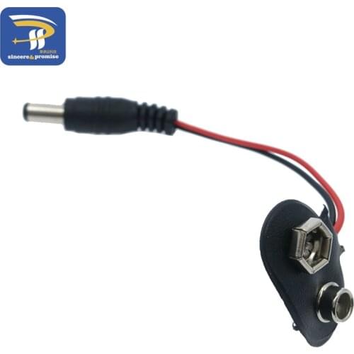 Experimental 9V battery snap power cable to DC 9V clip male line battery adapter for arduino uno r3 mega2560