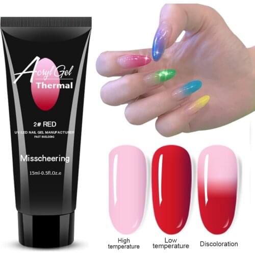 1Pc 15ml Extension Nail Gel Gradient Nail Polish Acrylic Nail Glitter Sequins Soak Off UV Extend Gel For Nail Extension Art tool