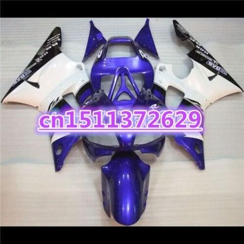 Motorcycle Fairing kit for YAMAHA YZFR1 98 99 YZF R1 1998 1999 YZF1000 yzfr1 ABS White blue Fairings set