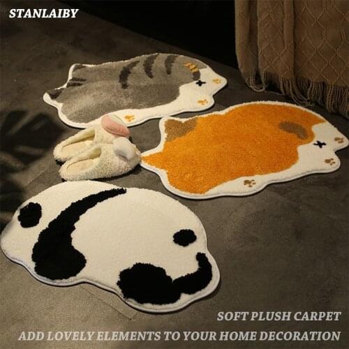 Pet Bath Mat Soft Non Slip Super Absorbent Water Mat Machine Washable Rug Toilet Floor Mat Cute Carpet Doormat Hallway Mat