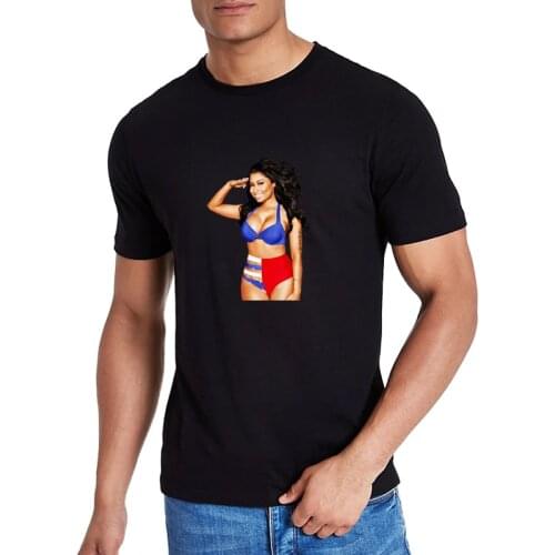 Beautiful Cotton T-Shirt Fashion Singer Nicki Minaj Printed T-shirt Funny Cotton Tee Men Women Harajuku Tops Drop Shipping