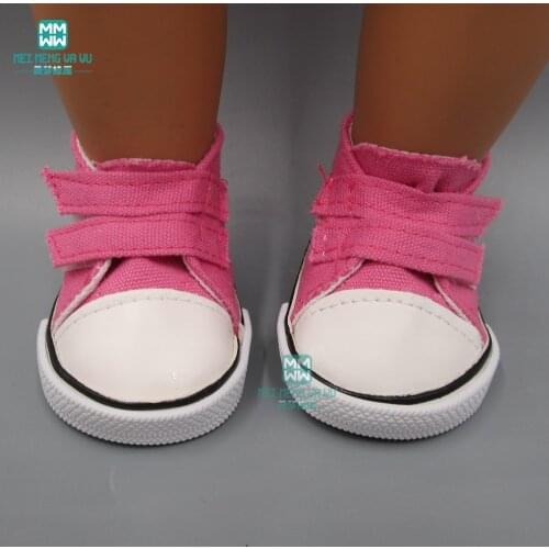 Dolls shoes for 45cm American doll Sports shoes casual shoes white, pink, rose, red, black