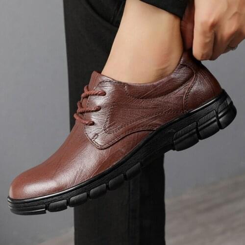 Genuine Leather Men Shoes Mens Oxford High Quality Lace-up Solid Vintage Male Ankle Boots Low Top Brand Luxury Handmade Shoes