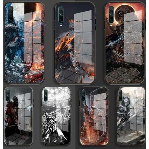 Soft Glass Case For Huawei Honor 30 20 10 Lite Pro 10i 20i 9a 8a 8x Balck Cover bloodborne dark souls fan art
