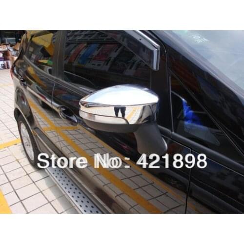 For Ford EcoSport 2013 2014 2015 2016 ABS Chrome Car Accessories Side Mirror Cover Trim Rear View Cap Overlay Molding Garnish