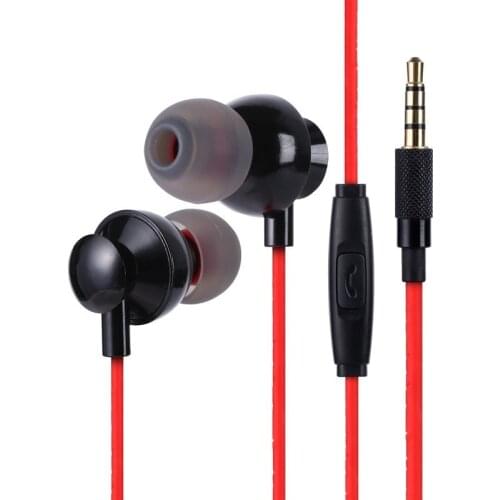 Earphones Metal Subwoofer In-ear Headsets with Microphone Talkable Wire-controlled Earplugs and Noise Reduction Earphones