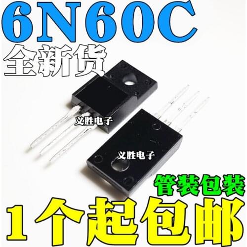 Original 5PCS/ FQPF6N60C 6N60C TO-220F 6A 600V