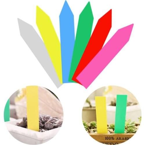 100Pcs10x2cm Plastic Plant Tags Garden Plant Labels Nursery Markers Flower Pots Seedling Labels Tray Mark Garden Accessories