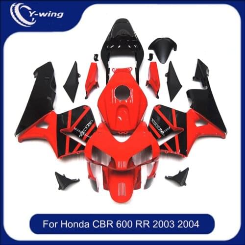 Suitable for Honda CBR600RR CBR600 RR CBR 600RR 2003-2004 03 04 ABS injection full body protective fairing kit red