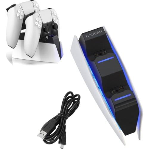USB Type-C Dual Charging Cradle Gamepad Station Handle Fast Charging Holder for Sony PS5 Wireless Controller Joystick Charger
