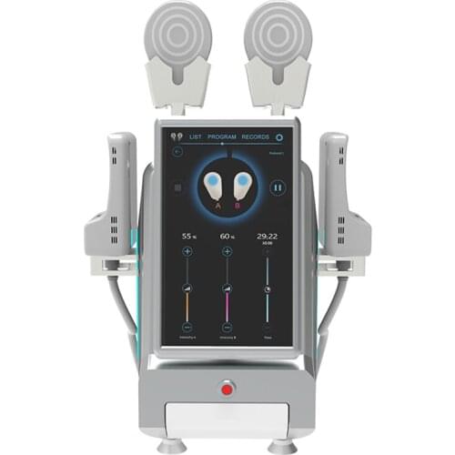 Portable 4 Handles EMSlim Electromagnetic Stimulation Muscle Fat Removal Body Slimming Build Muscle Machine