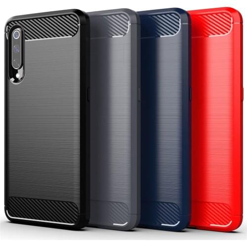 For Xiaomi Mi 9 Case Luxury Carbon Fiber Skin Full Soft Silicone Cover ShockProof Case For Xiaomi Mi 9 Pro Mi9 Phone Cases