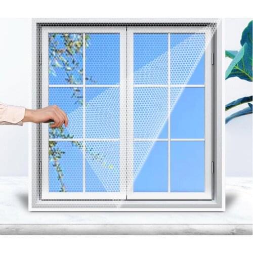 130x150cm Self-adhesive Anti-mosquito Screen Mesh Invisible Screen DIY Breathable Free Cut Stealth Window Curtain Screens