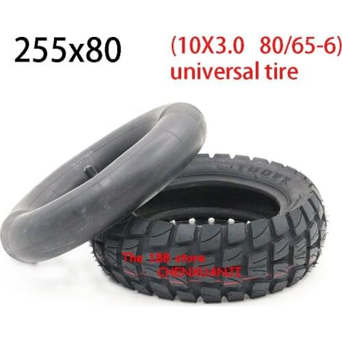 255x80 Tire Inner and Outer Tyre for Electric Scooter Zero 10x Dualtron KuGoo M4 Upgrade 10 Inch 10x3.0 80/65-6 Off Road Tire