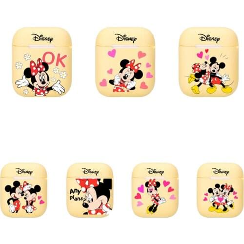 Minnie and Mickey Design Silicone Case For Apple Airpods 1/2 Cover Protective Earphone Case Headphones Cases Protective For Appl
