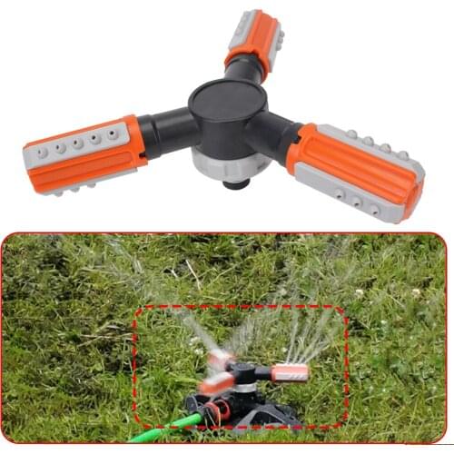 3-arm Rotating Sprinklers Garden Agriculture Irrigation Device Lawn Sprinkler Grass Lawn Automatic Watering Nozzles 360 Degree