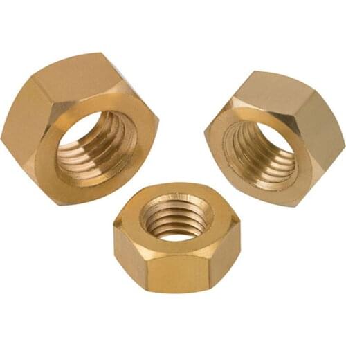 Solid Brass Copper Hex Hexagon Nut for Screw Bolt Metric Thread M1.4 M1.6 M2 M2.5 M3 M4 M5 M6 M8 M10 - M24