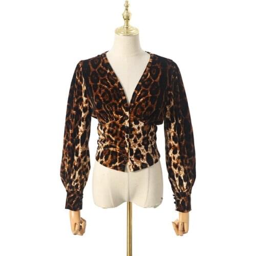 Vintage Velour Tops For Women V-Neck Palace Style Shrink Waist Loose Long Sleeve T-Shirt 2021 Spring New Streetwear