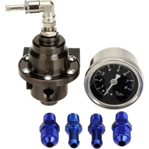 High Performance Car Fuel Pressure Gauge Adjustable Fuel Pressure Regulator