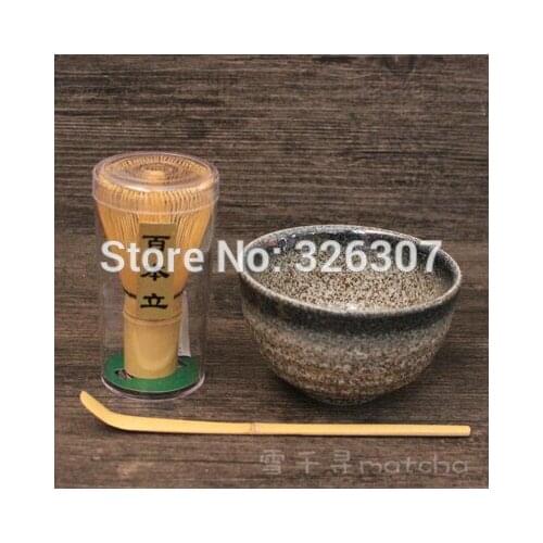 Japan handmade batidor matcha kit maccha wisk bowl tea set scoop Japanese green tea power black lead ceremony chasen chawan cup