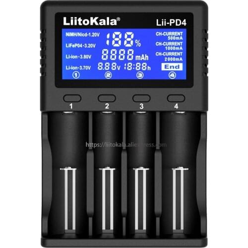Liitokala lii-400 lii-500 Battery Charger Lii300 Lii-PD4 18650 for 26650 18500 21700 3.7V Li-ion and NiMH AA AAA battery
