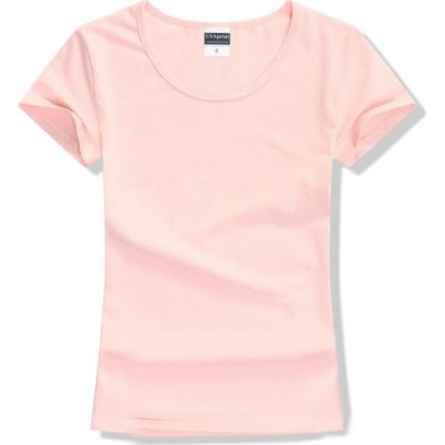 Women t-shirt Short Sleeve Cotton tee tops for women solid color O-neck summer tshirt brand clothing girl t shirt lycra clothes