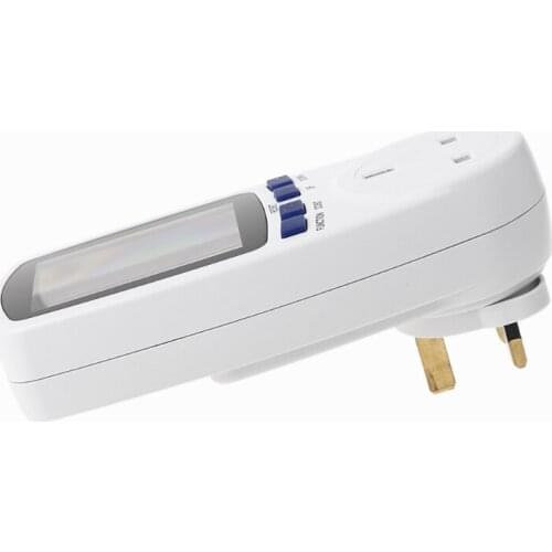 50LB LCD Backlight Power Consumption Energy Watt Amps Volt Power Meter Plug UK Home Energy Saving Overload Protection