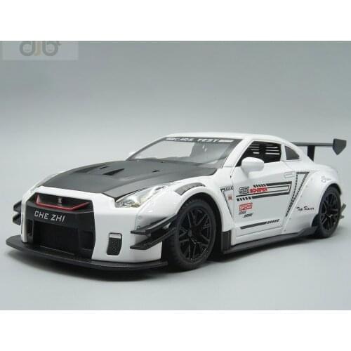 1:24 Diecast Car Model Toy Nissan GT-R Pull Back With Sound & Light