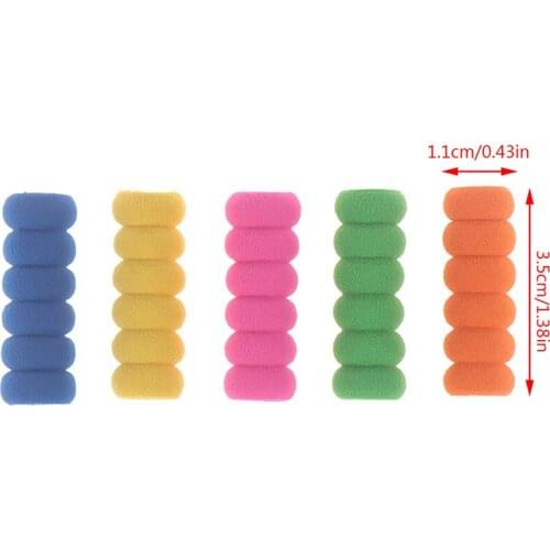 10pcs Non Slip Foam Pen Cap Non-toxic Ridged Pencil Lightweight Grips Eco-friendly Hand Protection Handwriting