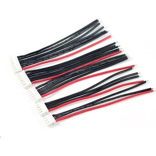 100Pcs/ lot 10CM 100mm 2S1P 3S1P 4S1P 5S1P 6S1P 7S1P 8S1P 9S1P 10S1P Balance Charger Cable 22 AWG Silicon Wire JST XH Plug