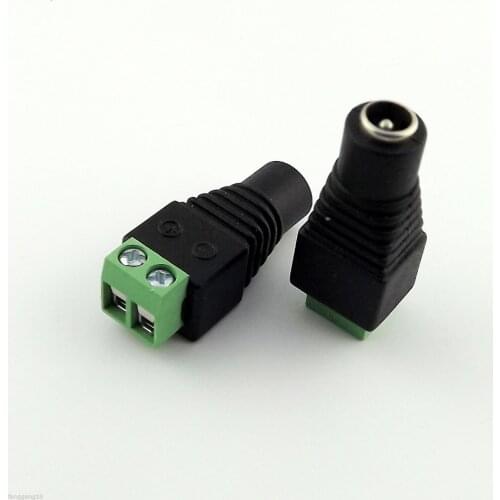 5pcs 5.5 x 2.5mm Female DC Power LED CCTV Video Balun Terminals Adapter Connector