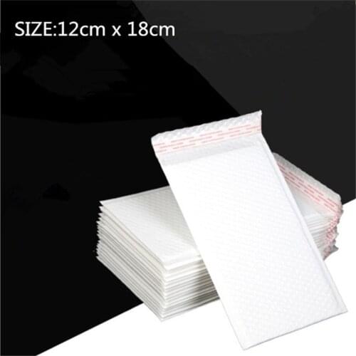 10 Pcs / Pack, 120*180mm White Pearl Film Bubble Envelope Courier Bags Waterproof Packaging Mailing Bags
