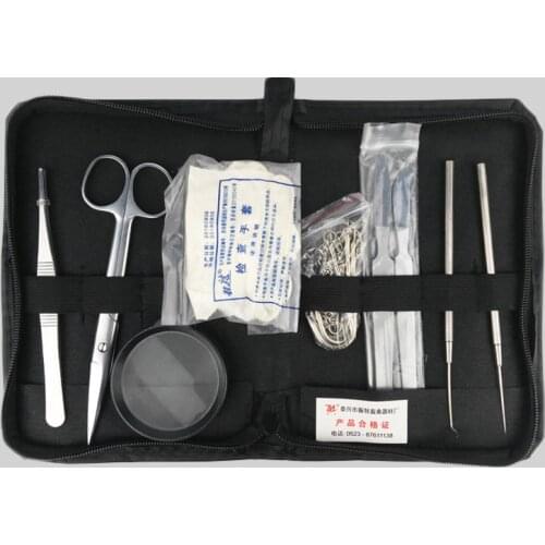 Surgical Instrument Kit Animal Anatomical Tool Chicken Rabbit Veterinary Surgical Kits Vet Student Training Anatomy Instrument