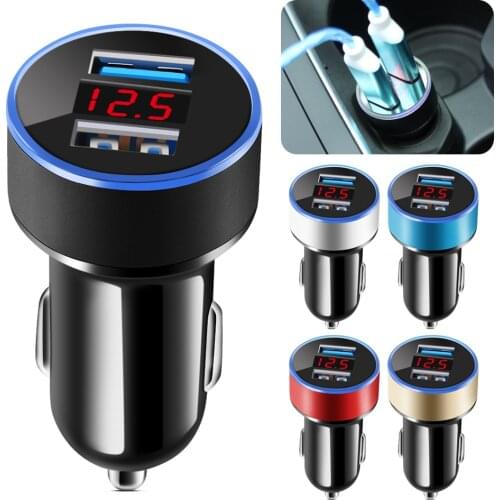 LED Display USB Mobile Phone Adapter Car Charger for Ford Fusion EcoSport Kuga Mondeo mk2 mk3 mk4 mk5 mk7 fiesta FOCUS 2 3 4 5