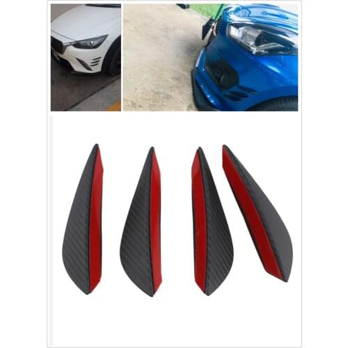 Auto parts 4PCS carbon fiber car spoiler small wind knife front bumper for Mercedes Benz GLC63 GLA45 GLA G650 E63 E-Class A170