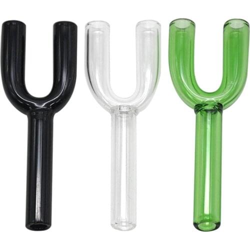 Pure Glass Double Tubes Sniffer Snorter HOOVER HOOTEER Snuff Snuff Snorter